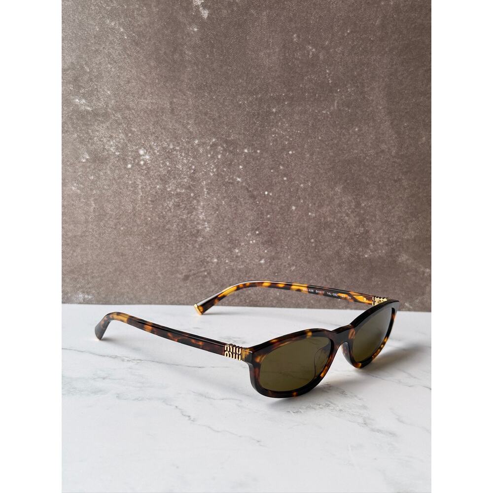 NEW Miu Miu MU A06S Havana Brown Sunglasses $518 - Picture 7 of 8
